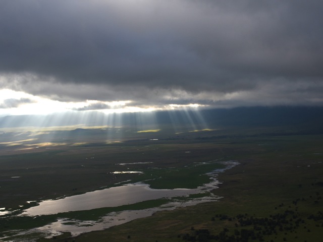 Driving down to Ngorongoro crater, Tanzania
