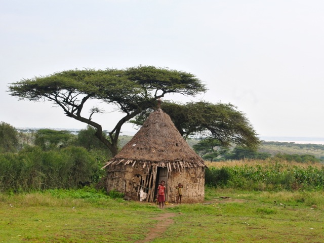 traditional house near lake Langano, Ethiopia
