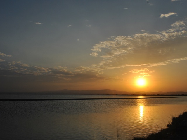 Sunset on lake Beseka, Ethiopia