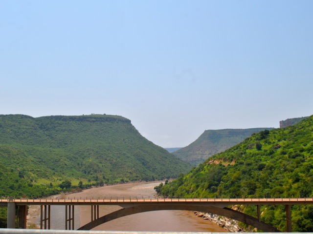 View of the blue nile gorge and old bridge, Ethiopia