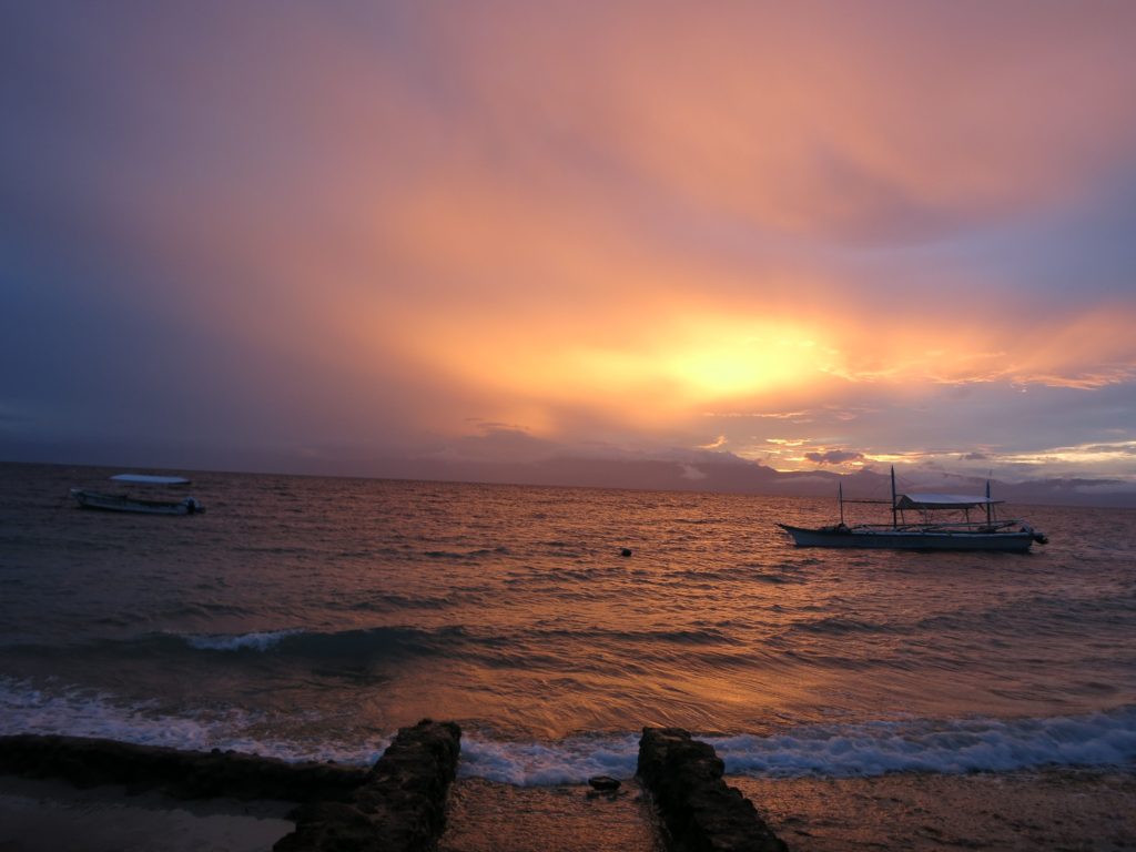 Sunset from Cebu dive center, Moalboal, Philippines