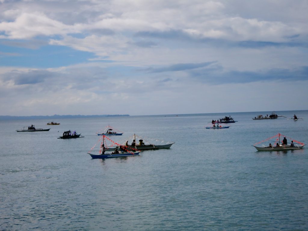 Boats ready for fiesta near Hilongos, Southern Leyte