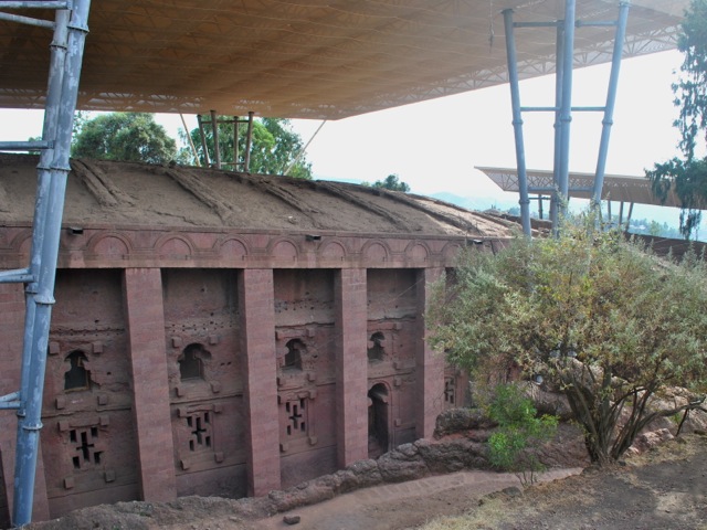 Bet Medhane Alem - the largest of Lalibela churches, Ethiopia