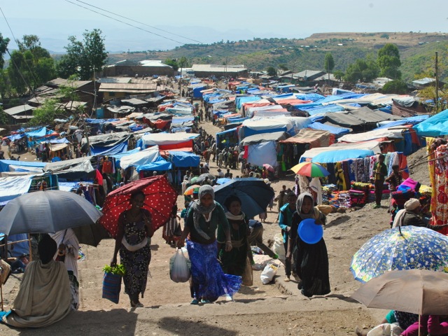 Lalibela market entrance, Ethiopia