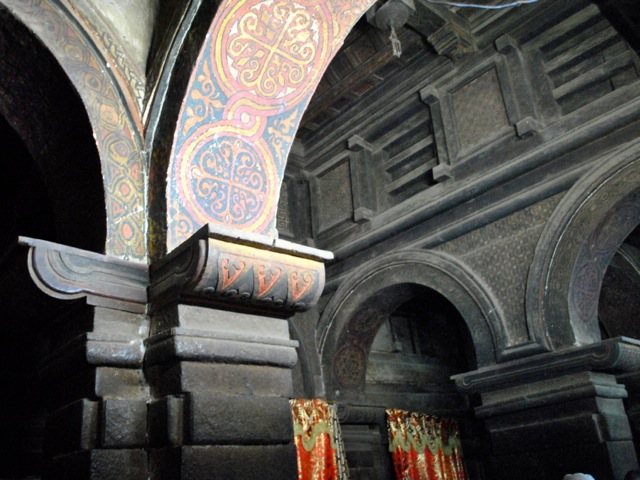  Yemrehanna Kristos monastery main church interior, Ethiopia