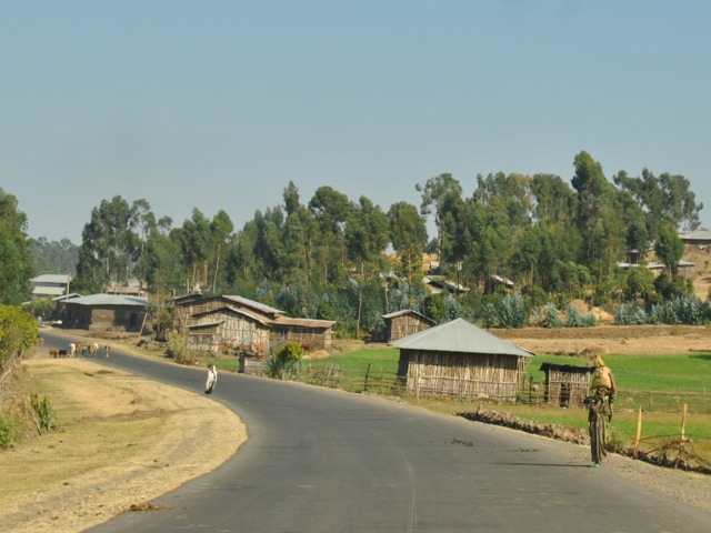 Village along the road from Gonder to Simien Mountains, Ethiopia