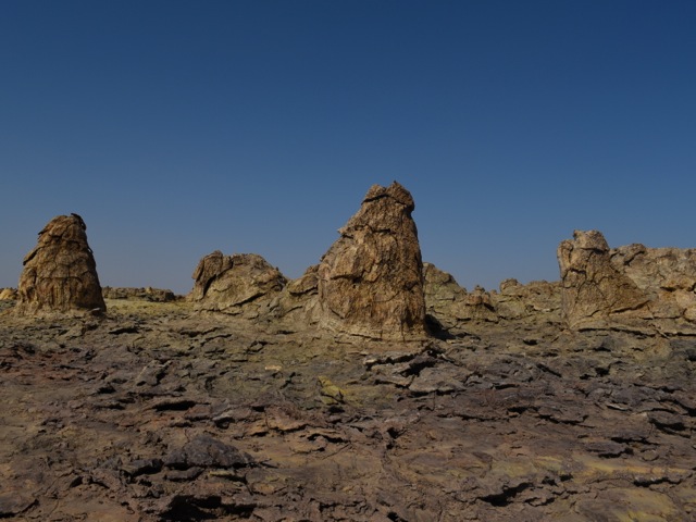 Salty volcanic vents on the slopes of Dallol volcano, Ethiopia