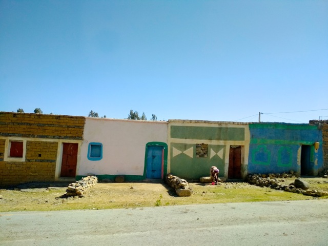 Houses in a village near Mekele on the road towards Afar, Ethiopia