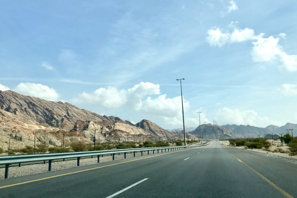 View on the road from Muscat towards Wadi Shab, Oman