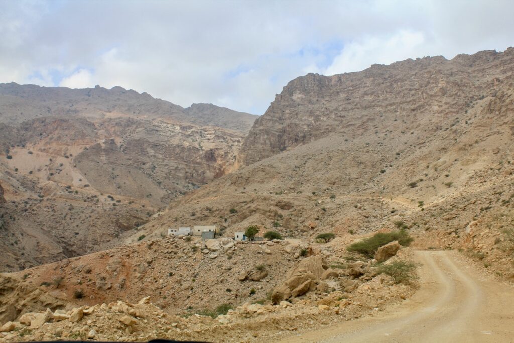 Road in the hills near Tiwi, Oman