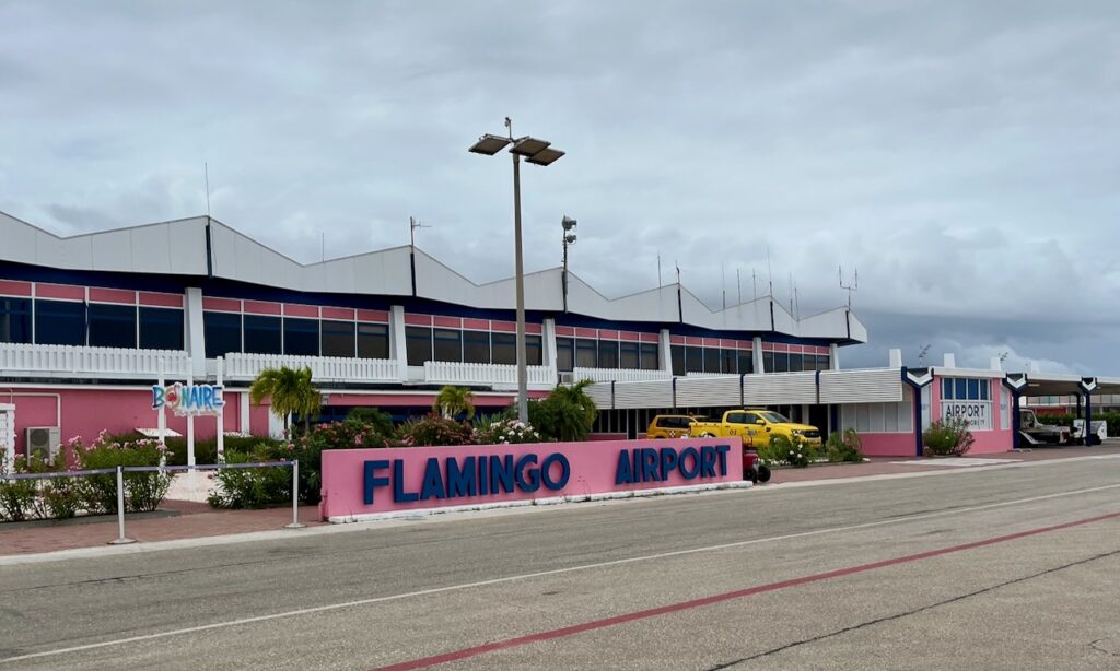 Flamingo airport in Bonaire