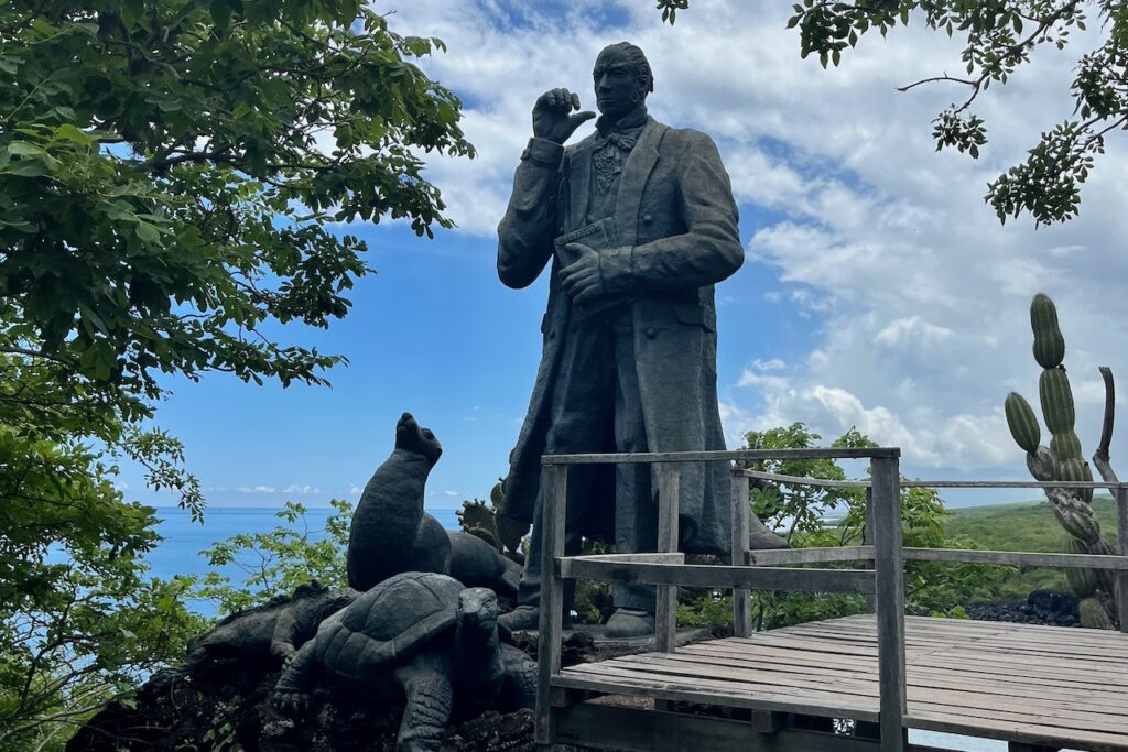Darwin statue close to Muelle Tijeretas, San Cristobal, Galapagos