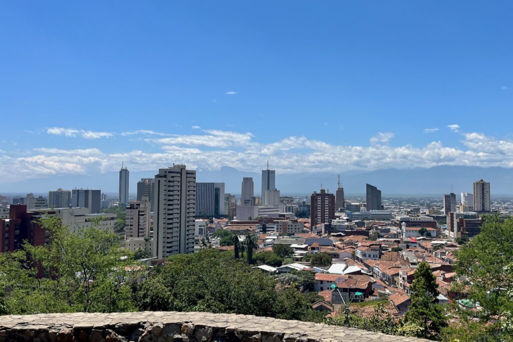 View on Cali from San Antonio church hill, Colombia