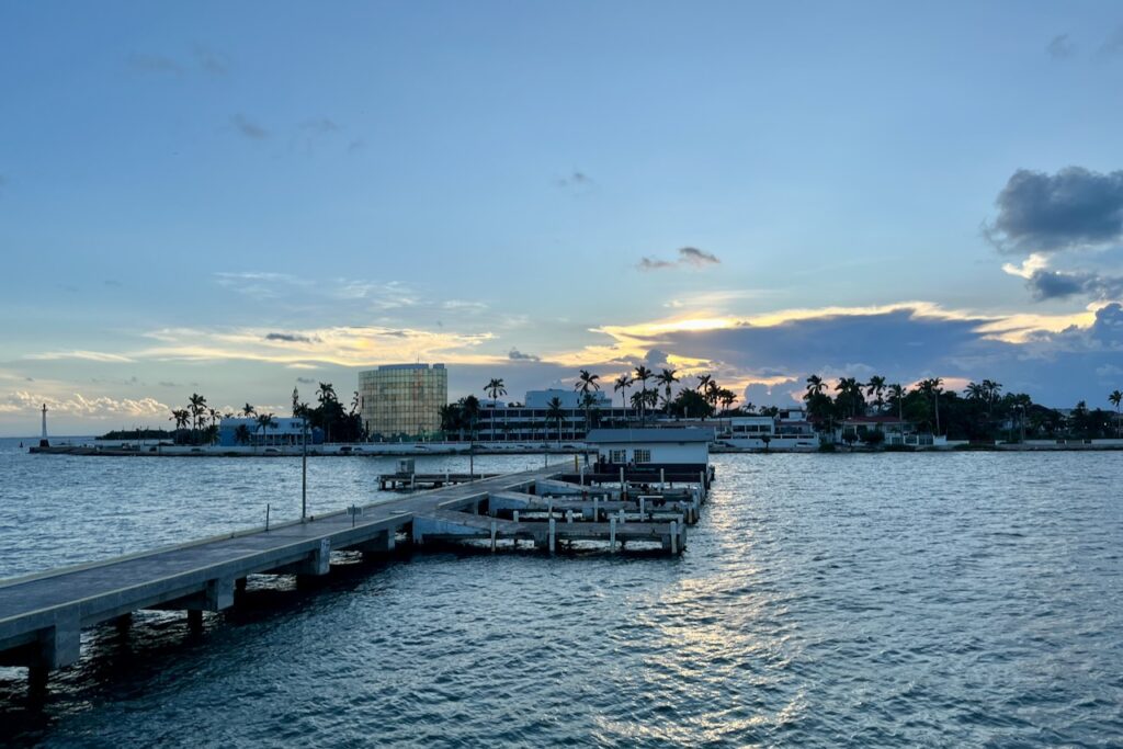 View of Belize city from the pier, Belize city