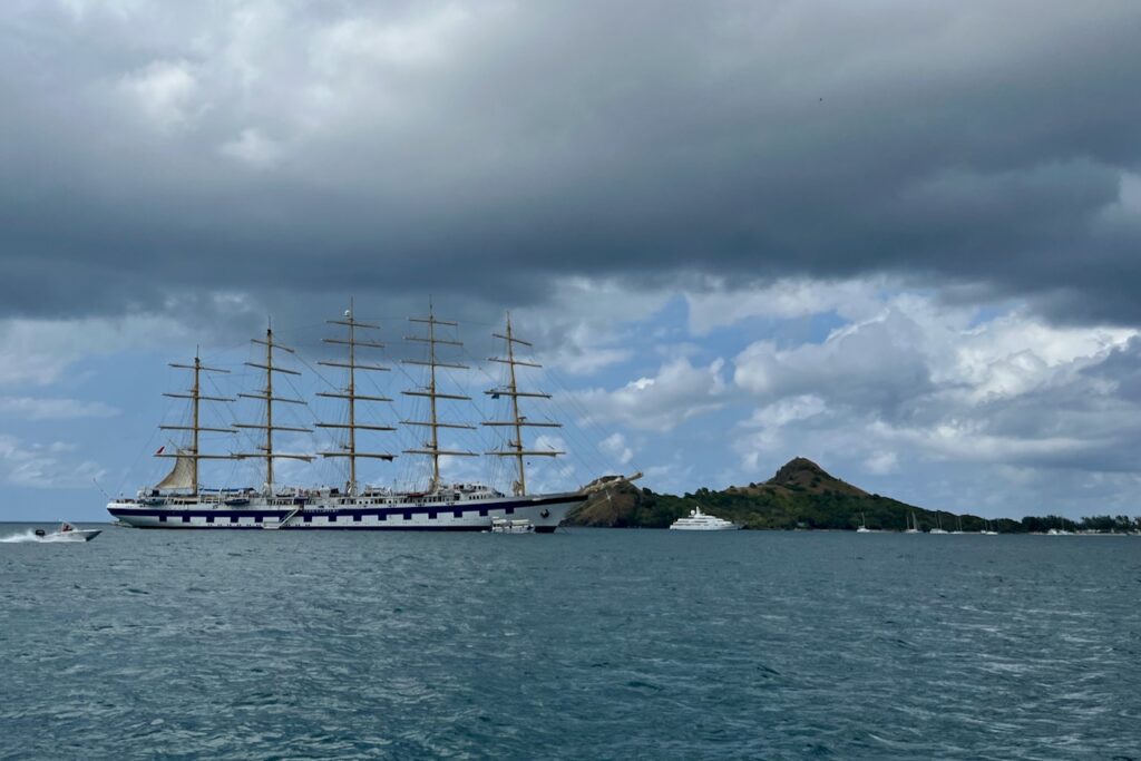 Rodney bay and the view of Pigeon island, St Lucia