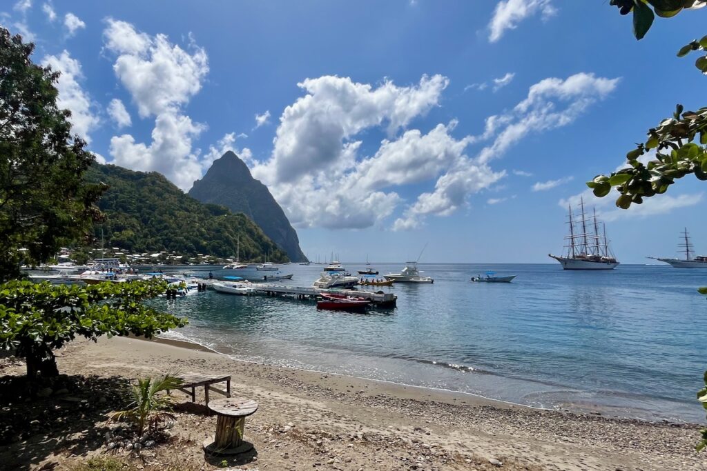 Soufriere beach, St Lucia