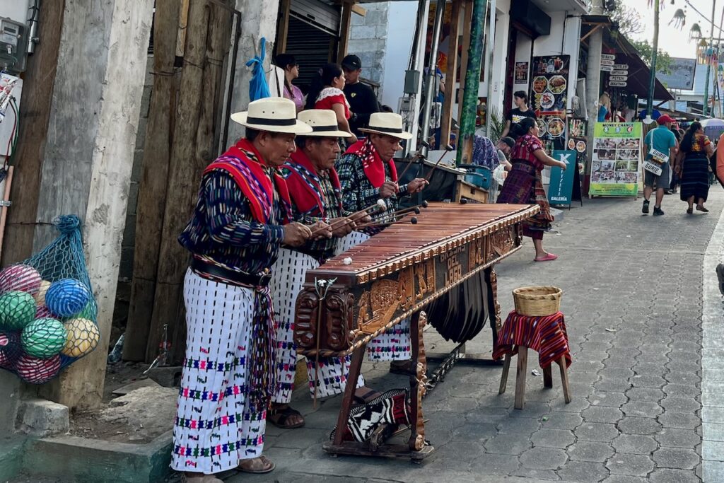 Traditional musicians San Juan La laguna, Guatemala