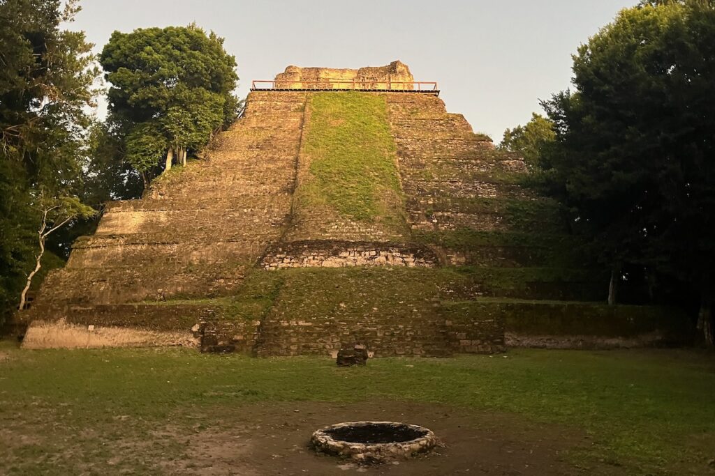 Structure 216 - 30m temple at Yaxha with stunning sunset views, Guatemala