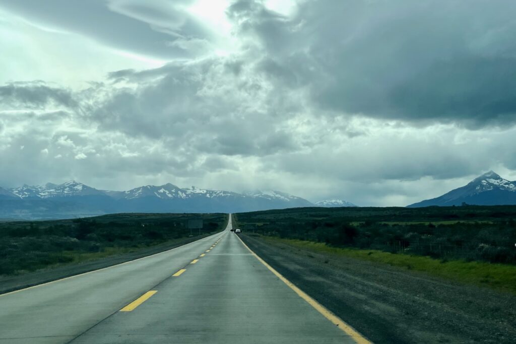 Heading from Puerto Natales to Torres del Paine National Park, Chile