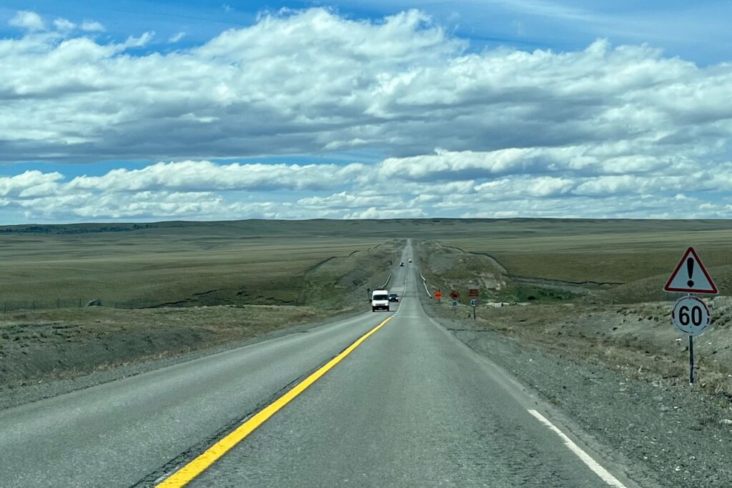 Driving north on Ruta 40 to El Calafate, Argentina