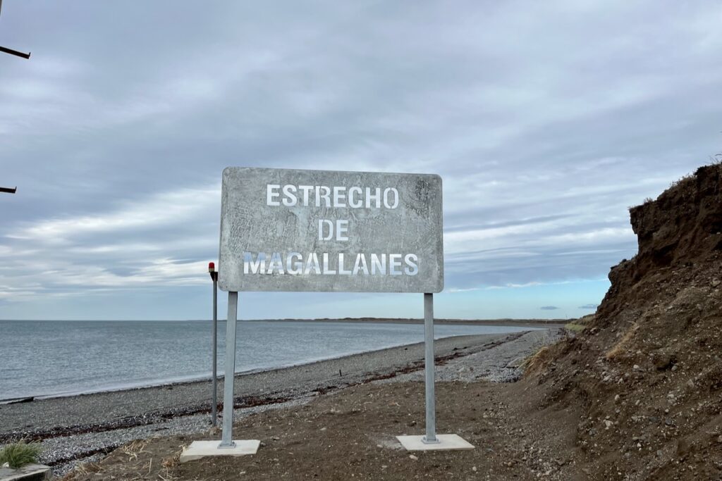 The Straight of Magellan sign, Tierra del Fuego, Chile