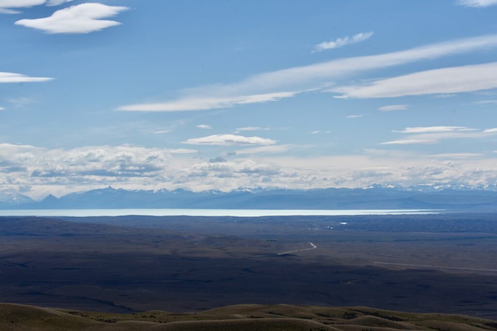 Lago Argentino lookout on the way to El Calafate, Argentina