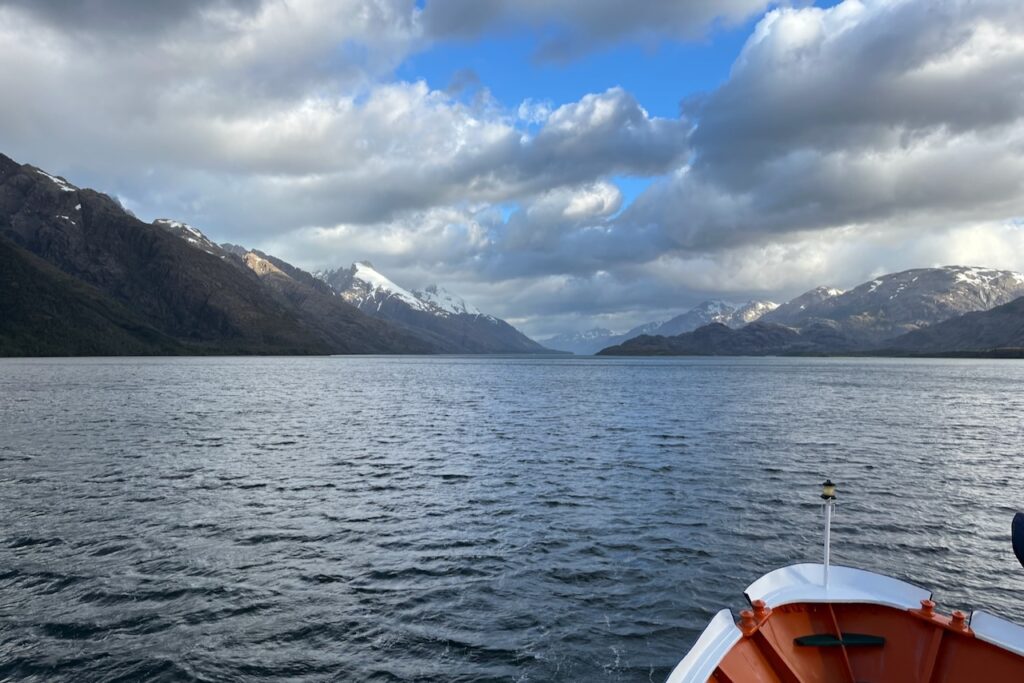 Heading to Mountains fjord on Kaweskar route with Skorpios cruise, Chile