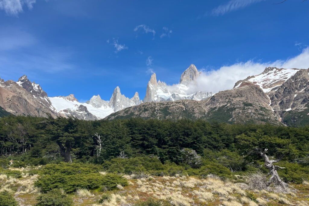 View of Mount Fitz Roy on the trail to Laguna de Los Tres, Argentina