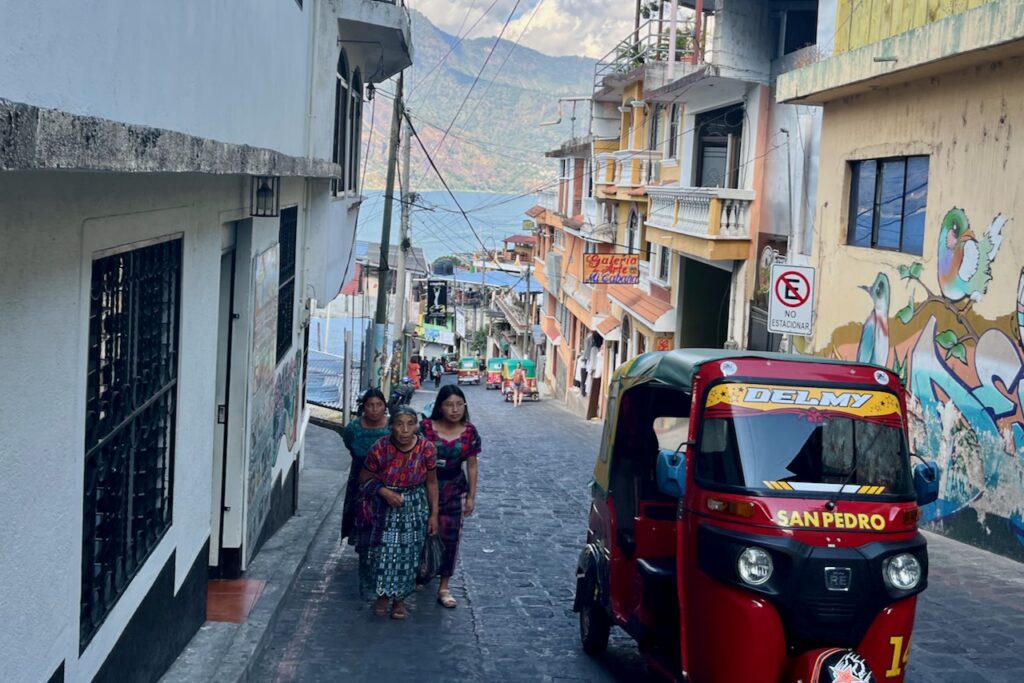 Street view in San Pedro La Laguna, Guatemala