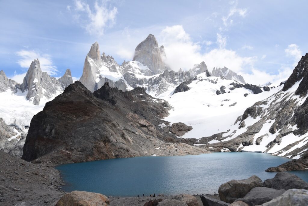 View of Laguna de los Tres and Mount Fitz Roy, Argentina