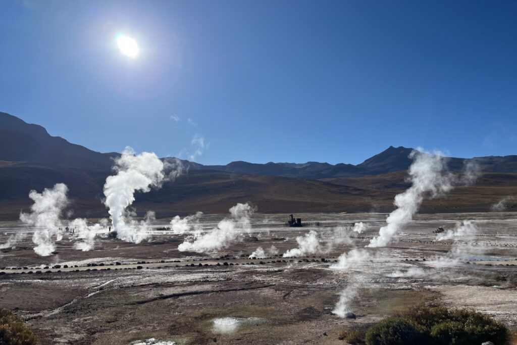 Sunrise at El Tatio geysers, Atacama, Chile