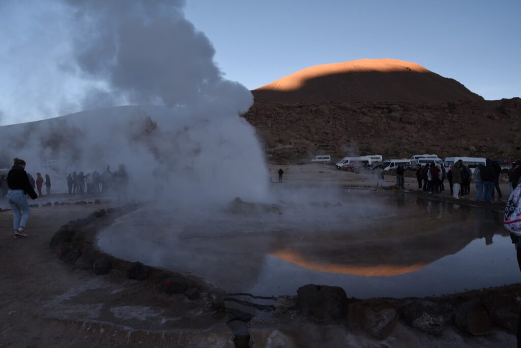 Sunrise at El Tatio geysers, Atacama, Chile